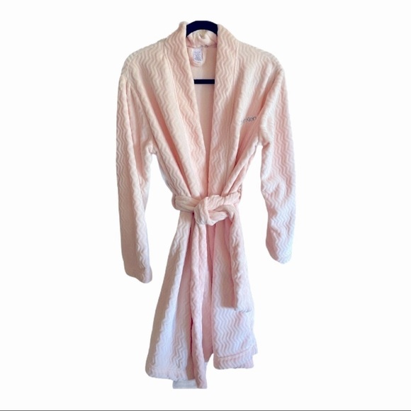 Calvin Klein Women’s Knee High Robe Soft Pink Belted Tie Waist, XS/S NWOT - Picture 9 of 9